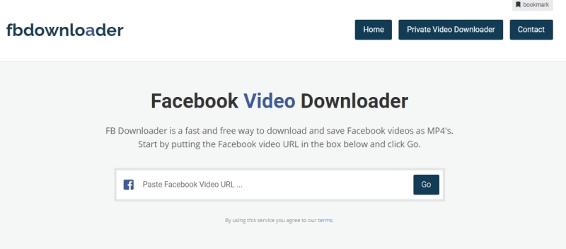 FBdownloader is among popular online downloaders from Facebook.