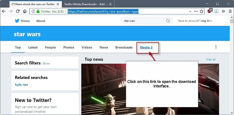 Download Twitter videos using Twitter Media Downloader browser extension.