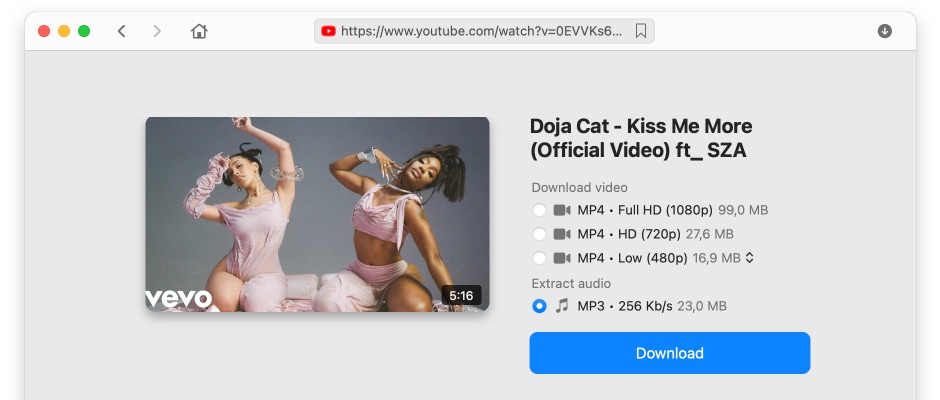 Das Herunterladen von Musikdateien auf den Mac ist mit VideoDuke so einfach.