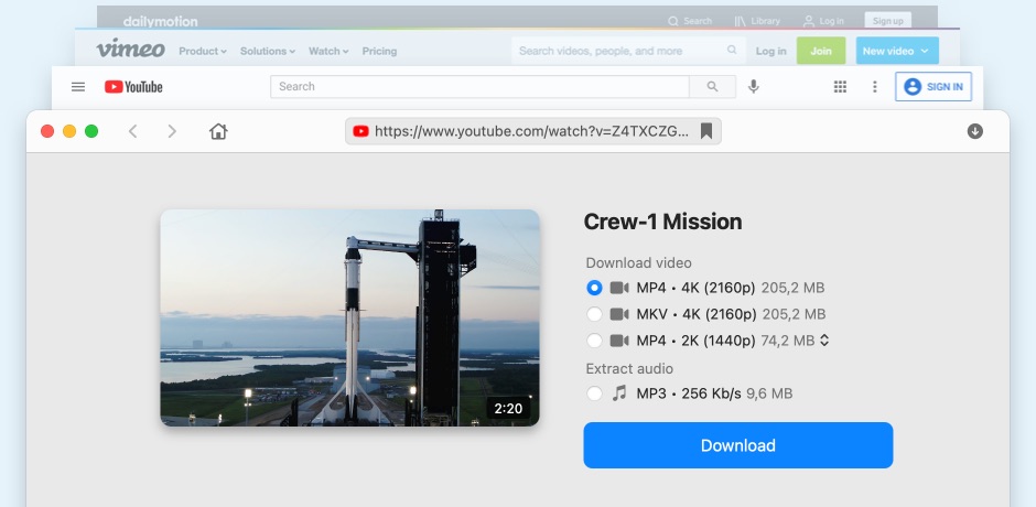 Como puede ver, VideoDuke es el descargador de vídeo por excelencia para Mac, que permite descargar vídeos de casi cualquier página web popular.