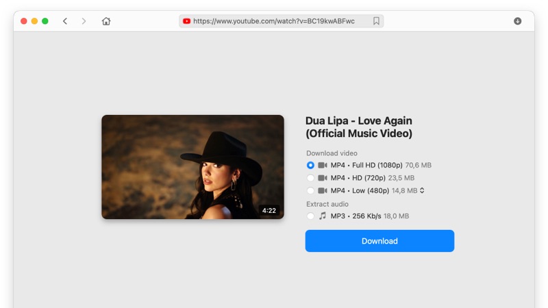 VideoDuke easily let's you download songs for free from YouTube.